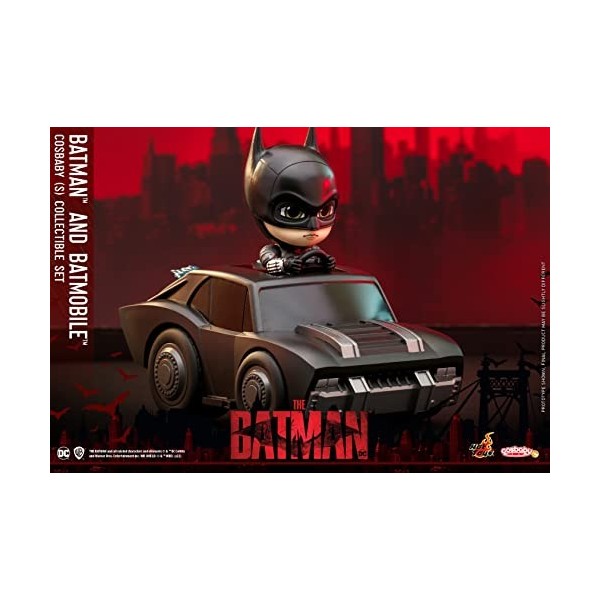 Hot Toys The Batman Figurine et véhicule Cosbaby Batman & Batmobile 12 cm