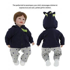 Poupées bébé Reborn, poupées bébé Mignonnes 21,7 Pouces poupée Reborn garçon Douce poupée Reborn pour Jouer nourrissant pour 