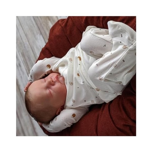 Bébé Reborn Réaliste Garcon 46 Cm - 18 Pouces 46 Cm Poupée Reborn Vinyle de Silicone Souple Simulation , ont lair réalistes 