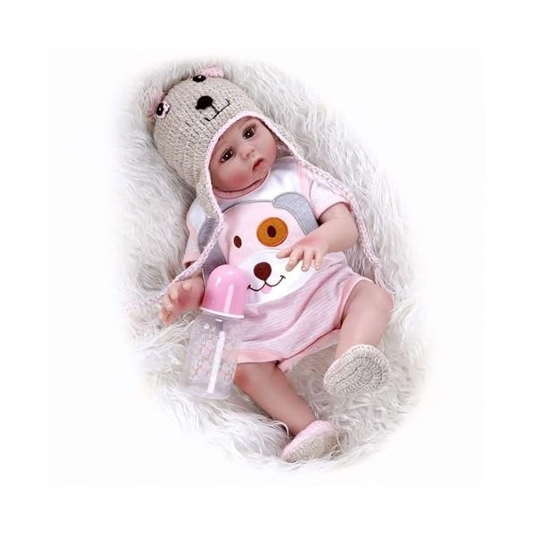 Bébé Reborn Réaliste Garcon 46 Cm - 18 Pouces 46 Cm Poupée Reborn Vinyle de Silicone Souple Simulation , ont lair réalistes 