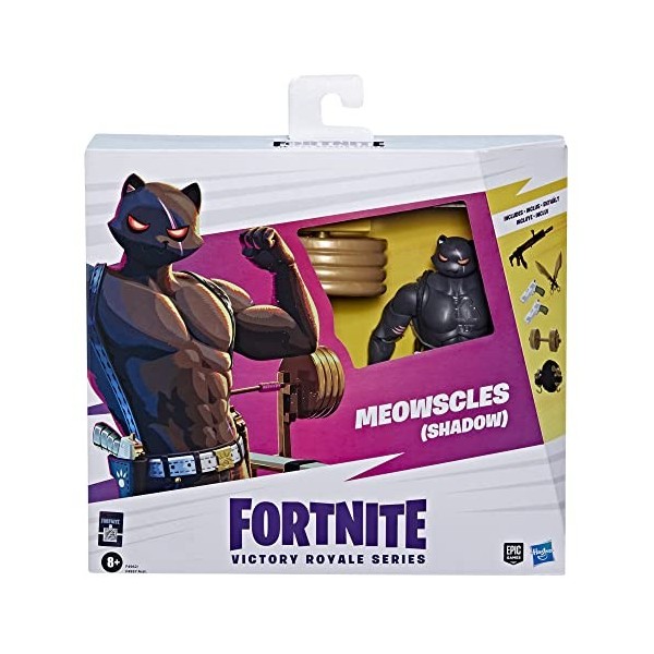 Hasbro Fortnite Victory Royale Series Meowscles Shadow Deluxe Pack Figurine Action 15Cm, F4962, Multicolore, único