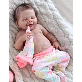 Poupée Reborn Réaliste Fille Renaissance, 22 Pouces 55 Cm en Vinyle De Silicone Souple, Poupées De Bébé Réelles avec Vêtement