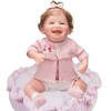 NURII Reborn Poupée Bébé Fille - 18Pouces 46Cm Reborn Poupée Bébé Silicone Vinyle Reborn Fille Fait Main Réaliste Simulation 