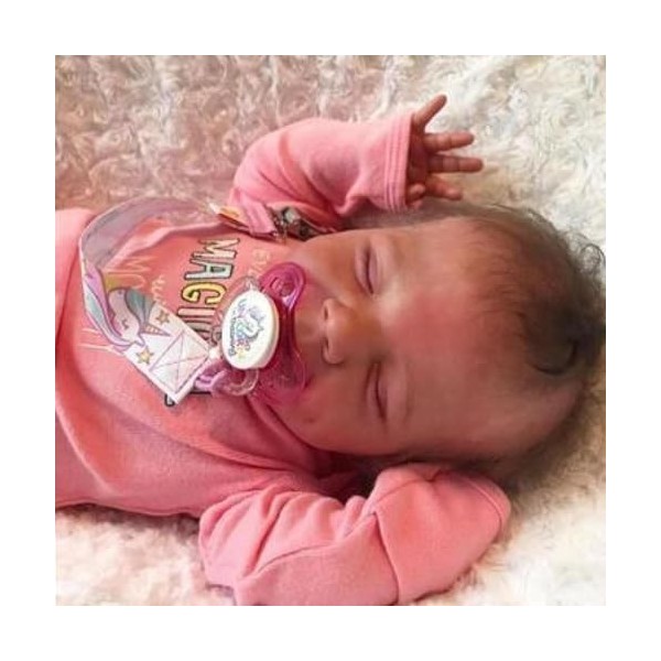 NURII Bébé Reborn - 18 Pouces 46 Cm Poupée Reborn Baby Doll Bebe Fille Souple Silicone Vinyle Nouveau-Né Bébé Fille - comme U