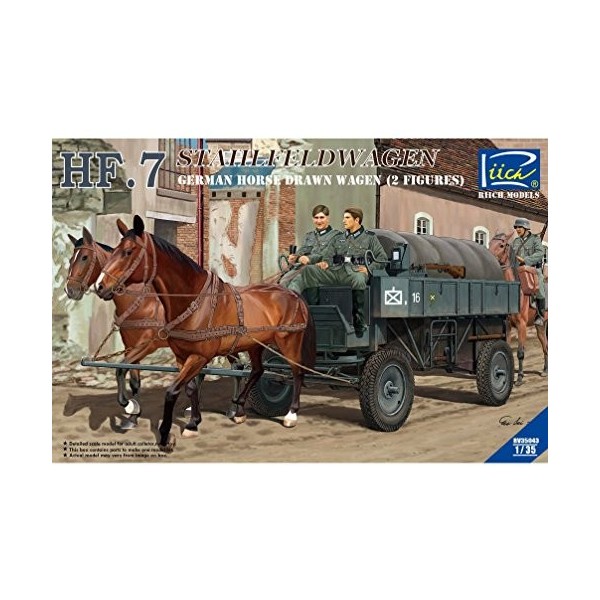 Riich Models rv35043 – Véhicule – 1/35 HF. 7 Acier Champ Chariot avec 2 Figurines