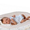 NURII Baby Reborn, 18Pouces Silicone Plein Corps Reborn Poupée Fille Vrai Vie Cheveux Originaux Nouveau-né - Train de Dormir 
