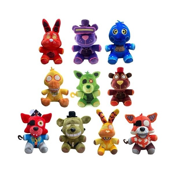 10 pièces/ensemble FNAF Figurine en peluche Cinq nuits jeu peluche douce poupée sœur localisation figurine foxy coussin câlin