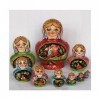 Qualité Poupées Gigognes Matryoshka fille poupées durables empilables ensemble imbriqué 10 pièces jouets faits à la main for 