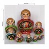 Qualité Poupées Gigognes Matryoshka fille poupées durables empilables ensemble imbriqué 10 pièces jouets faits à la main for 