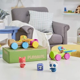 Playskool- Panda danimaux Amusants pour Tout-Petits à partir de 1 an, Contient 2 véhicules et 2 Figurines Amazon Exclusive 