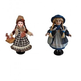 Milageto 40 Cm Mignon Porcelaine Filles Poupées Figure En Vêtements Enfants Cadeau Décor