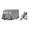 Schuco Piccolo Citroën HY Scooter et Figurines Vespa édition limitée 500 Argenté, 450592900