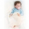 NURII Bébé Reborn Réaliste Fille Silicone, 18 Pouces Poupées de 18 Pouces Faites à la Main, Corps en Tissu Doux - Reborn Todd