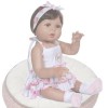 GRFIT Réaliste Bebe Reborn Fille - 18Pouces 46Cm Réaliste Bebe Reborn Souple Silicone Vinyle Lifelike - en Vinyle Bébé Reborn