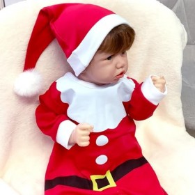 Bebe Reborn Fille 55cm en Silicone, 18 Pouces Douche éTanche Silicone RéAliste pour BéBéS, Le Coffret pour Les Filles De 3 An