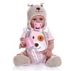 NURII Vraie Bebe Reborn - 18 Pouces Réaliste Bebe Reborn Souple Silicone Vinyle Lifelike, Reborn Bébé Fille Toddler Jouet Cad