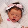 Poupée Bébé Reborn Fille Endormie, 18 Pouces, Poupée Réaliste Faite À La Main avec Accessoires pour Filles Et Enfants