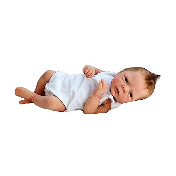 2 Poupées De Genre Reborn Baby Dolls 18" Faites À La Main 46 Cm Réaliste Bébé Reborn Poupée en Silicone Souple Bébé Yeux Ouve