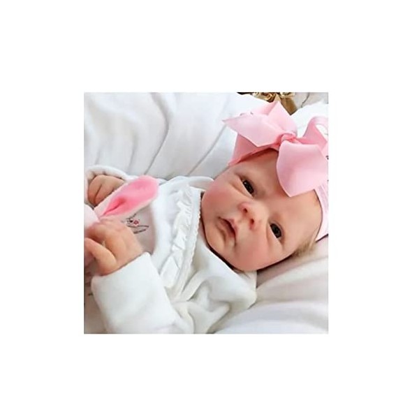 2 Poupées De Genre Reborn Baby Dolls 18" Faites À La Main 46 Cm Réaliste Bébé Reborn Poupée en Silicone Souple Bébé Yeux Ouve