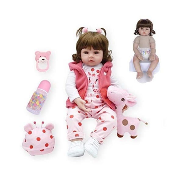Nouveau 48/60 Cm Fait À La Main Reborn Bébé Poupée en Silicone Souple Vinyle Adorable Réaliste Bébé Fille Bebe Reborn Poupée 
