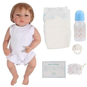 KONIEEJN 18 11 pouces Bébé Pour Peinture Détaillée Terminé Jouet interactif Cadeau de nourrisson pour bébé Nouvel An Détendez