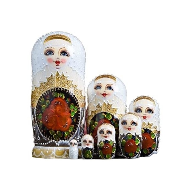 VONGAZ Poupée Russe Poupées Gigogne Poupee Russes 7 Pièces Exquise Traditionnelle Russe Matryoshka Poupée Gigognes Artisanat 