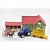 New Ray- Coffret Ferme New Holland vehicules + Accessoires, 05595 BSS, Beige