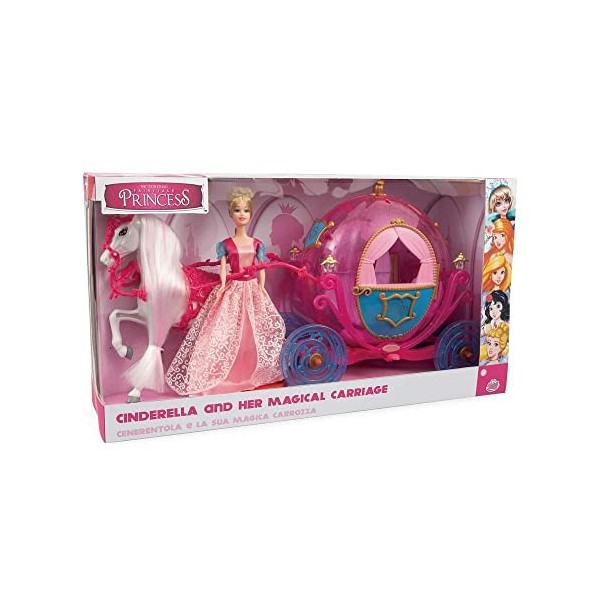 Grandi Giochi GG03027 Princess Cendrillon avec sa Voiture Magique