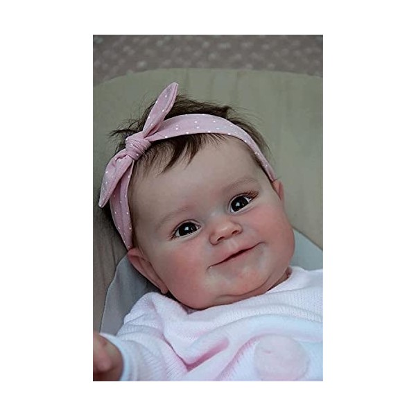 N/A 50Cm Bebe Renaître Bébé Poupée De Bébé Fille Nouveau-Née Bébé Tactile Doux Maddie avec Cheveux À La Main De Haute Qualité