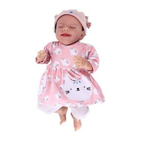 Jouets de poupée Reborn, vinyle sûr réaliste poupées fille Reborn développement de la personnalité cheveux doux pour à la mai