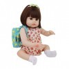 Poupées Reborn Baby Girl 20 Pouces 50 Cm en Silicone Souple Véritable Corps Complet Réaliste Poupées Nouveau-Né Jouets pour B