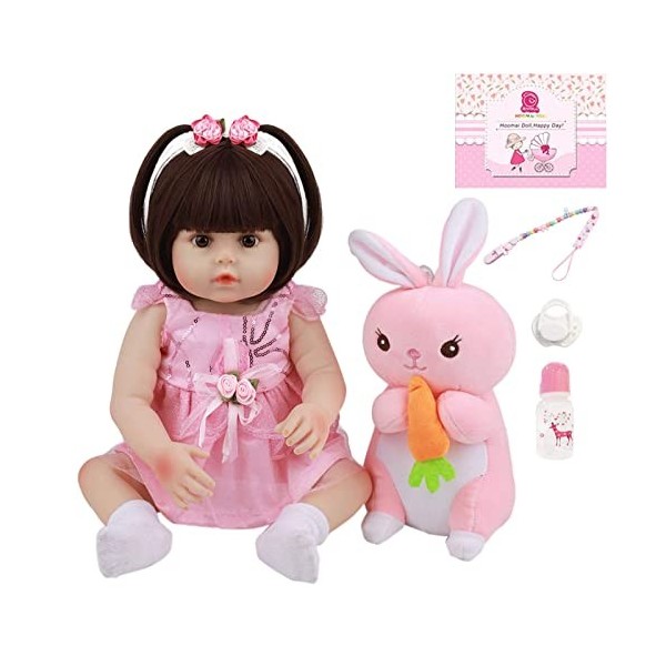 Reborn Baby Dolls Filles 18 Pouce 48 Cm Vinyle De Silicone Souple Réaliste À La Main La Vie Réelle Bébé Poupées Nouveau-Né Po