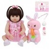 Reborn Baby Dolls Filles 18 Pouce 48 Cm Vinyle De Silicone Souple Réaliste À La Main La Vie Réelle Bébé Poupées Nouveau-Né Po