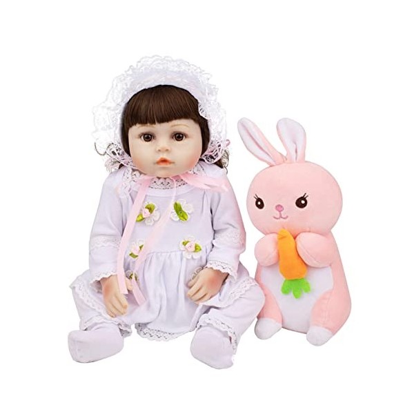 Reborn Baby Dolls Filles 18 Pouces 48Cm Silicone Souple Vinyle Vraie Vie Réaliste Reborn Tout-Petits Poupées Nouveau-Né Jouet