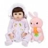 Reborn Baby Dolls Filles 18 Pouces 48Cm Silicone Souple Vinyle Vraie Vie Réaliste Reborn Tout-Petits Poupées Nouveau-Né Jouet