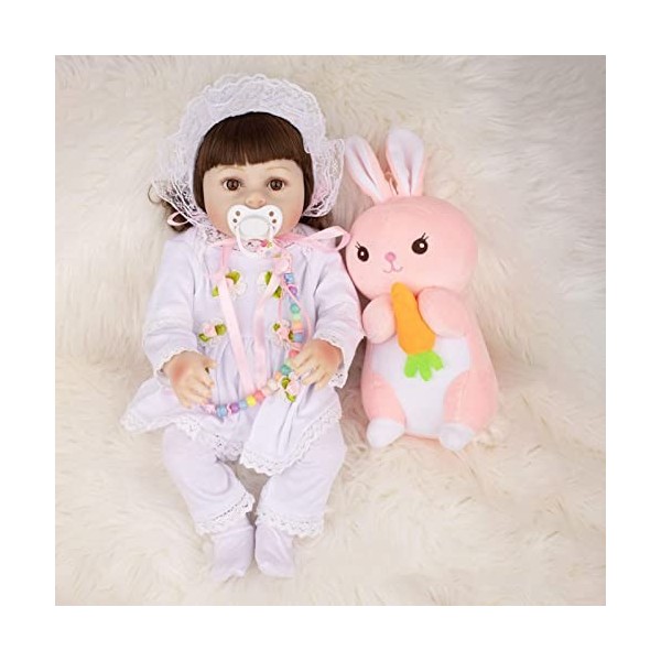 Reborn Baby Dolls Filles 18 Pouces 48Cm Silicone Souple Vinyle Vraie Vie Réaliste Reborn Tout-Petits Poupées Nouveau-Né Jouet