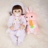 Reborn Baby Dolls Filles 18 Pouces 48Cm Silicone Souple Vinyle Vraie Vie Réaliste Reborn Tout-Petits Poupées Nouveau-Né Jouet