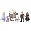 Disney Frozen Adventure Collection, 5 Small Dolls from Frozen 2, Anna, Elsa, Kristoff, Sven, Olaf, & Gale Accessory