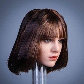 CNSMCWG Sculpture De Tête De Figurine Femme À Léchelle 1/6, Sculpture De Tête De Femme Soldat De Greffe De Cheveux Mattie, Y