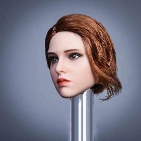 CNSMCWG Sculpture De Tête De Figurine Femme À Léchelle 1/6, Sculpture De Tête De Femme Soldat De Greffe De Cheveux Mattie, Y