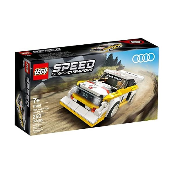 LEGO 76897 Speed Champions 1985 Audi Sport Quattro S1, Maquette Voiture de Course, Jouet Fille Garçon 7 Ans et Plus