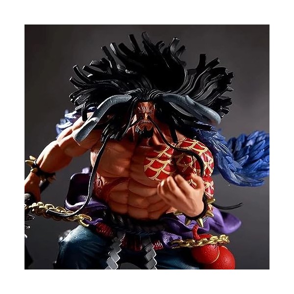 KAMFX Figurine dune Seule pièce Quatre Empereurs-Kaido Chiffre danime Figurine Dessin animé Statuette en PVC Jouet de Colle