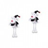 Toyvian 2 Pcs Décoration De Poupée De Noël en Peluche Décor De Table De Porristas Scrump Peluche Bling Décor Noir Et Blanc Dé