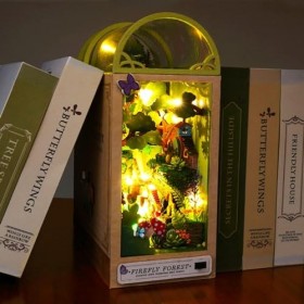 Kit de bricolage pour coin de livre, maison de poupée à monter soi-même, étagère de bibliothèque, décoration dallée, puzzle 