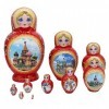 ANIIC Poupee Russe 10 Pièces Matryoshka Ensemble Fait Main en Bois Filles Russes Poupées Gigognes Ensemble pour Jouet Décorat