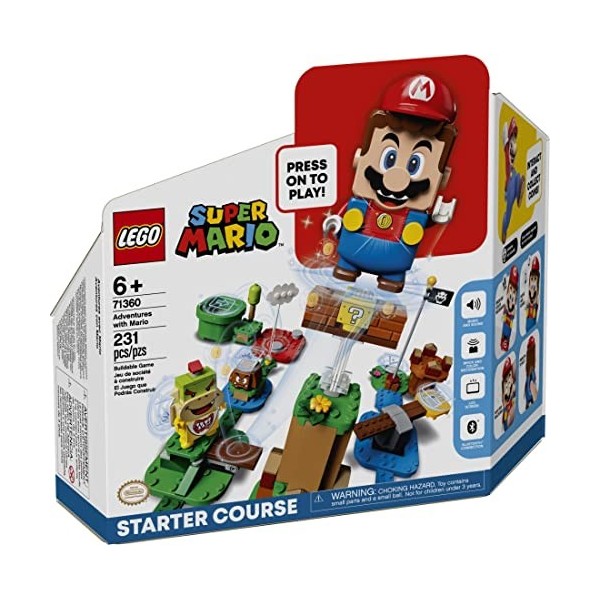 LEGO 71360 Super Mario Pack de Démarrage Les Aventures de Mario, Jouet de Construction, Augmenté, avec Figurine Interactive, 