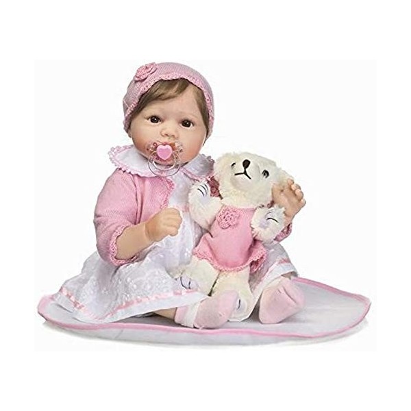 Poupées Bébé Reborn en Silicone Souple Et Vinyle, Jouets danniversaire pour Garçons Et Filles, 18-20 Pouces, 50-55Cm