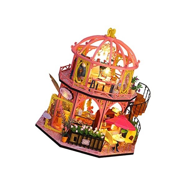 Maison de Poupée Miniature Cadeau Romantique Creative Room LED Lights House