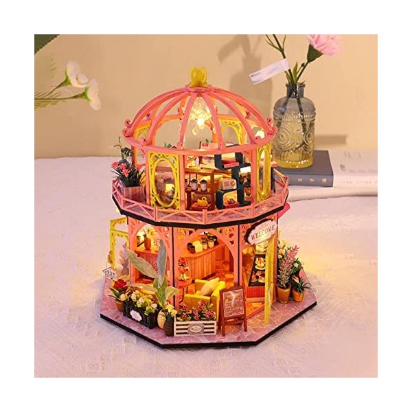 Maison de Poupée Miniature Cadeau Romantique Creative Room LED Lights House