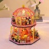 Maison de Poupée Miniature Cadeau Romantique Creative Room LED Lights House